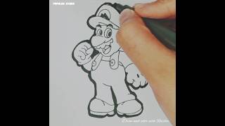 Mario Bros #drawing #coloring #howtodraw #creative #nintendo