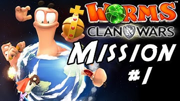 Worms Clan Wars Singleplayer Gameplay / Walkthrough Part 1 - The Mission Before Time ( Mission 1 )