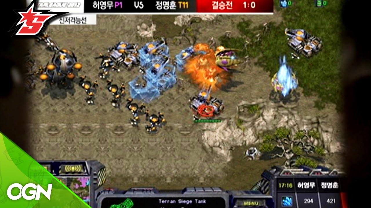 허영무 vs. 정명훈 결승전 2경기 [TVING 스타리그 2012_120804]