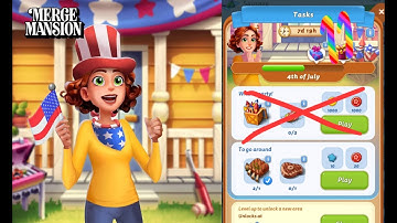 Merge Mansion | 4th of july🇺🇸🇺🇲 Part 11 #mergemansion