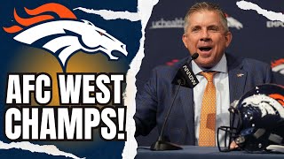 Denver Broncos WIN the AFC West!!!