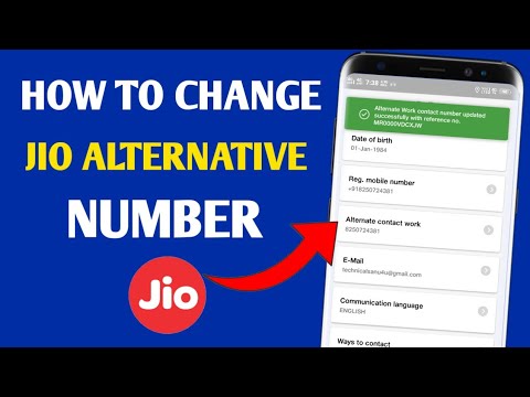 How to Change Jio Alternate Number