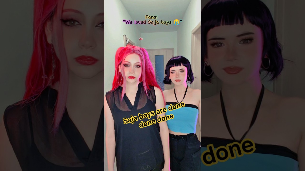 IRRELEVANT! Saja boys | Mira & Zoey @nikkihatsunecosplay K-pop demon hunters #cosplay #shorts