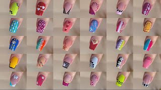 35+ Easy nail art designs compilation || Nail art using household items and dotting tools