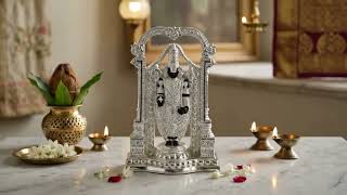 ✨ 999 Pure Silver Coated Tirupati Balaji Idol | Divine Home Decor & Pooja Murti 🙏