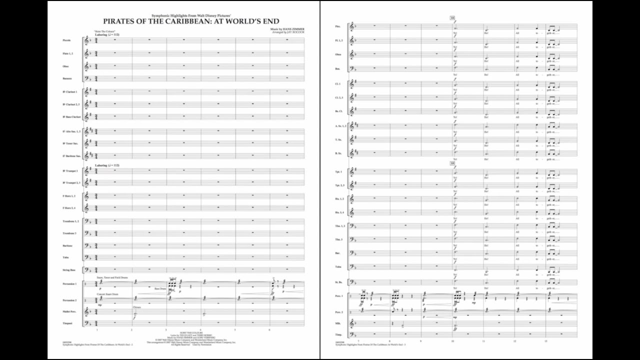 交響組曲 ﾊﾟｲﾚｰﾂ ｵﾌﾞ ｶﾘﾋﾞｱﾝ ﾜｰﾙﾄﾞ ｴﾝﾄﾞ ハンス ジマー ジェイ ボクック 吹奏楽楽譜ならブレーン オンライン ショップ
