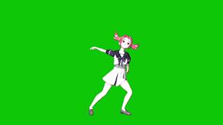 Dancing Anime Girl Green Screen Waifu