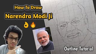 How To Draw Narendra Modi Step By Step Outline Tutorial | PM Narendra Modi Drawing  | #Drawing 👌🔥 screenshot 5