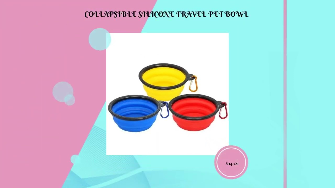 COLLAPSIBLE SILICONE TRAVEL PET BOWL