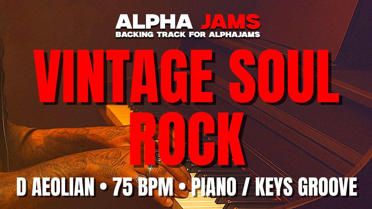 🎹 Vintage Soul Rock Jam for Piano / Keys – in D Aeolian | 75 BPM 