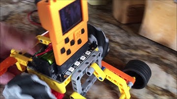 Meowbit Arcade drives Robot Car with Lost in Space game.