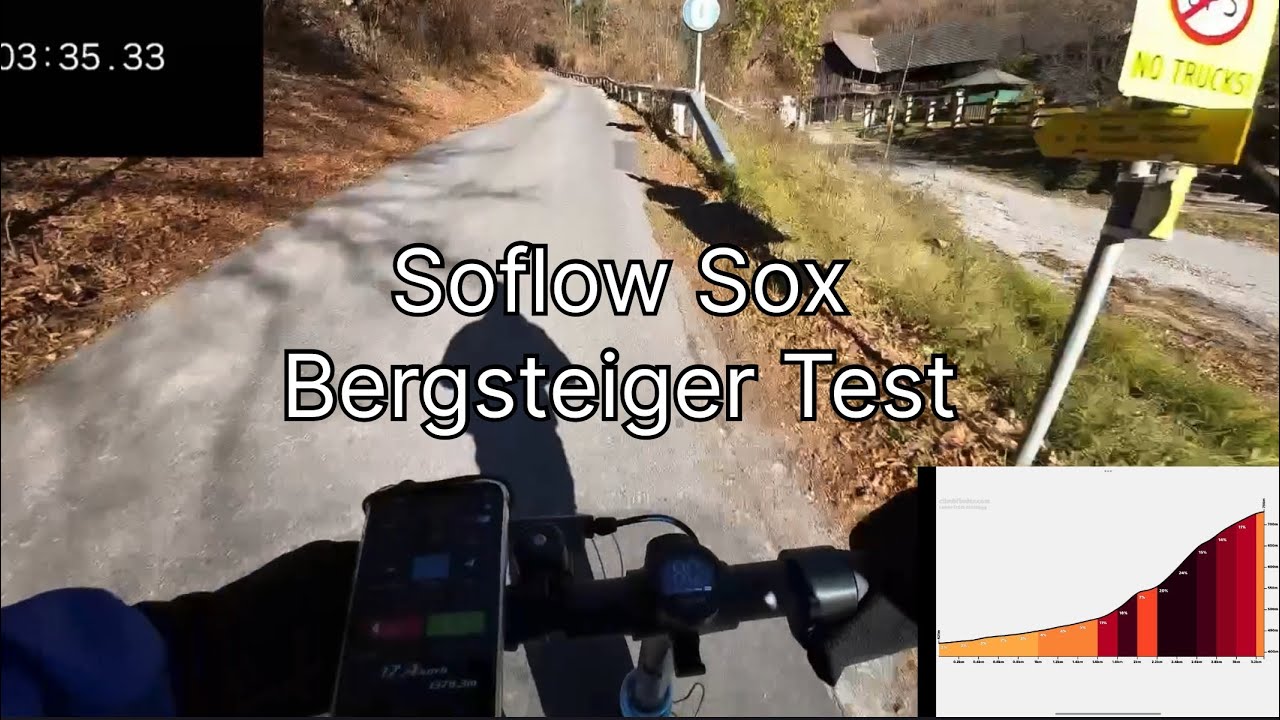 SoFlow Sox E-Roller/E-Scooter Bergsteiger Test inklusive Werte und Tabellen für den Vergleich