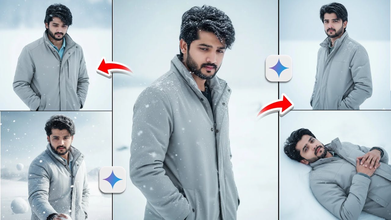 Gemini Trending Snowfall Photos Editing || Gemini se photo edit Kese karen || Ai Photo editing 