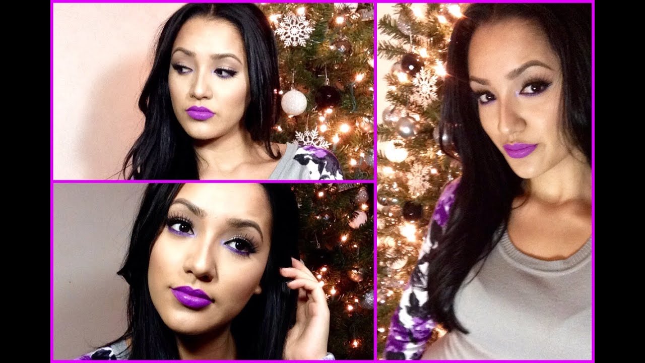 How to wear purple lipstick! Makeup Tutorial
