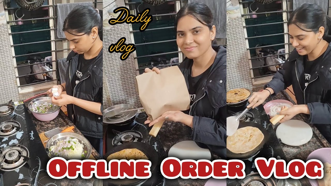 Cheese Onion Paratha ka aaya Order | Offline Order Vlog | Cloud kitchen daily vlog