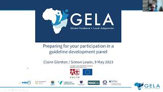 Preparing for participation in a guideline development panel
