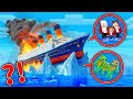 Jj and mikey survive ship crash into iceberg in minecraft  maizen