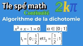 TP1p134 L'algorithme de la dichotomie expliquée pas à pas pour le maîtriser (Incontournable au BAC)