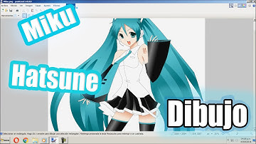 Miku Hatsune | Dibujo en Paint