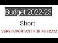 1 marks pakke || budget 2022-23 || RBI Grade B 2022|| for all exam