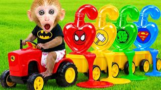 Macaco Bon Bon vira Superheroes e Encontra Gelatinas Gigantes Coloridas | BonBon Em Português