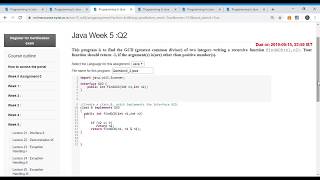 Programming In Java Unit 7  week 5   Q2