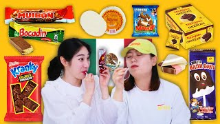 Koreans in their 30s try MEXICAN CANDIES (Mazapan, Paletas, Wafers and more)