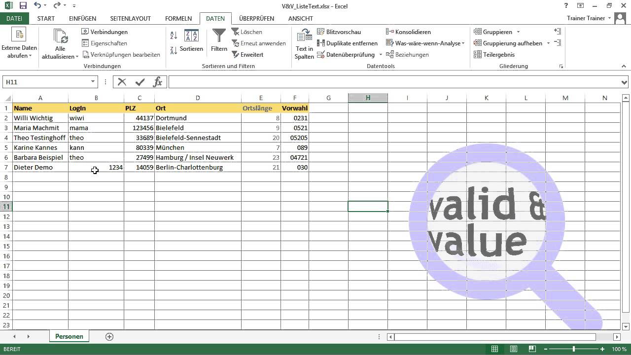 Excel 2013 Tutorial: Gültigkeitskreise |video2brain.com - YouTube