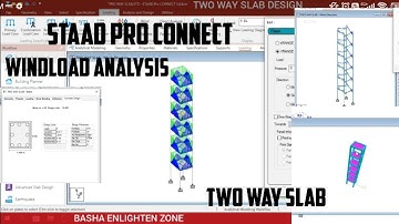 TWO WAY SLAB Wind load analyisII STAADPRO CONNECT II by G.MAHABOOB BASHA II