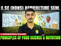 principles of food science and nutrition bsc agriculture | food science and nutrition classes