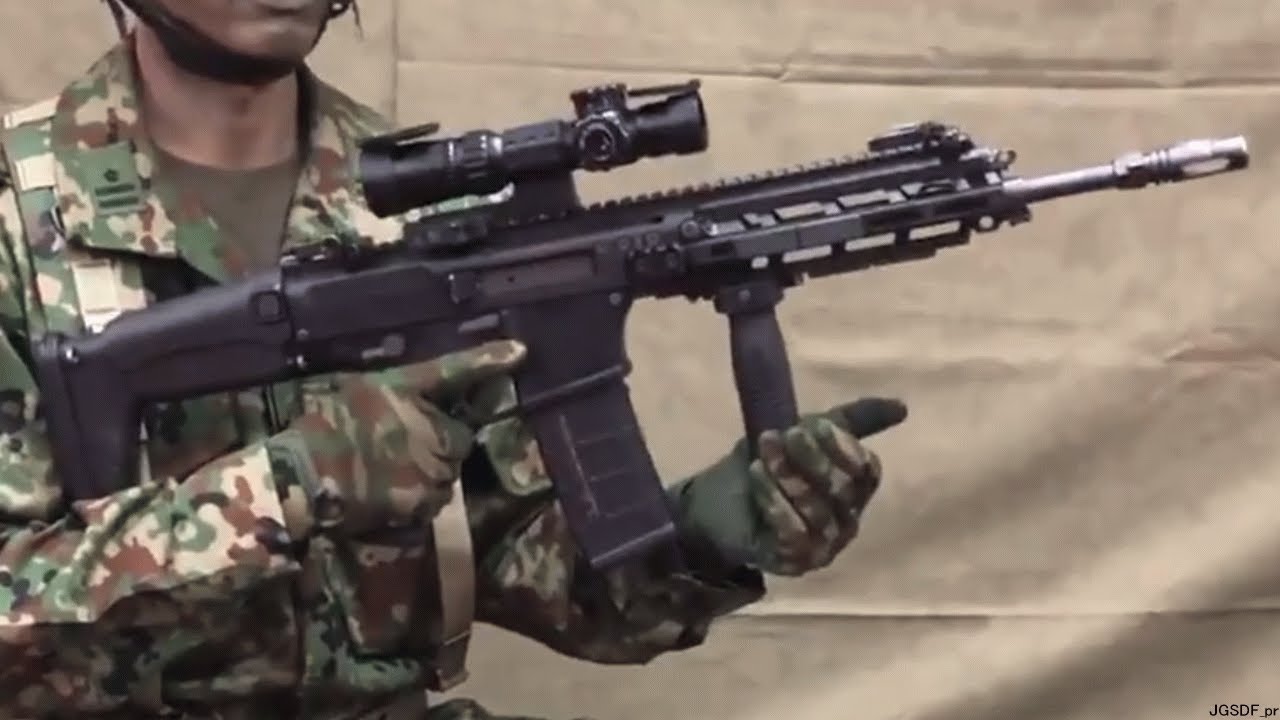 防衛省 新小銃と新拳銃を発表 20式5 56mm小銃 9mm拳銃sfp9 Youtube