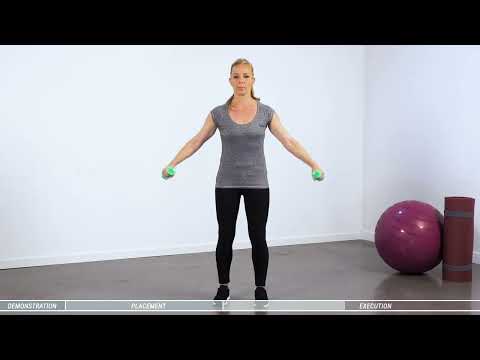 SIDE RAISE EXERCISE with fitness dumbbells