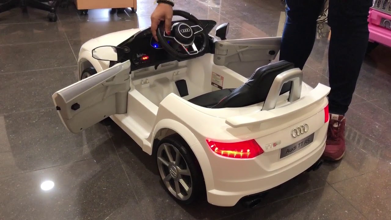 Coche Bateria Para Ninos Audi Tt Rs 12v Con Mando A Distancia Blanco Youtube