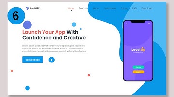 #6 Complete Responsive App Landing Page Website using Html and Css and Bootstrap