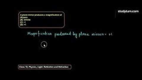 A plane mirror produces a magnification of....