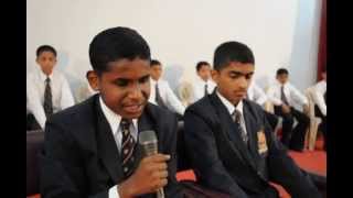 Sainik School Bijapur, English Declamation for Juniors,Smt Madhu Eva Takur, August 2011