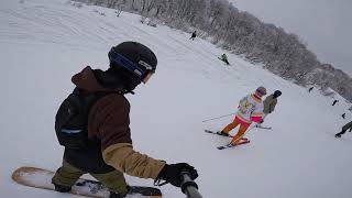 2024 神樂滑雪/ Kagura Gondola Mountaintop Station 綠線爽滑/ Snowboard on Kagura Beginner Lines 2024