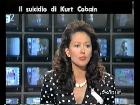 KURT (KURDT)  COBAIN ANNUNCIO MORTE TG2   1994 live  nirvana  Italian television