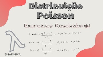 Distribuição de Poisson EXERCÍCIOS Resolvidos #1