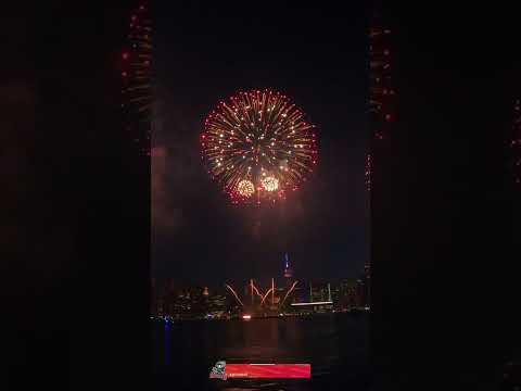 Giant fireworks exploded