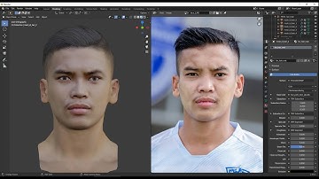 How to make Part4 FMDL face-hair for PES 2021 Blender 2.91 3d San Kimheng