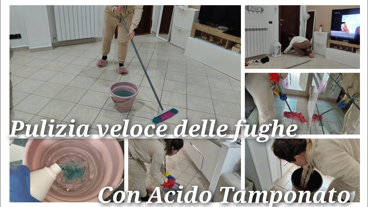 Pulizia veloce delle fughe con Acido Tamponato🧹🧽#puliziemotivazionali  #pulisciconme #puliziacasa 