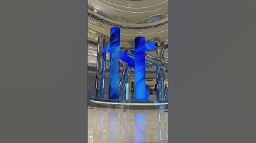 Cylindrical led display and ceiling transparent led screen #leddisplay #factory #ledscreens #art