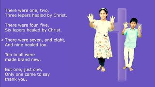 Ten Lepers healed by Christ || Sunday school action song with lyrics @KidsBibleMeet
