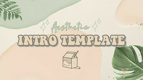 AESTHETIC INTRO TEMPLATE (free + no text)