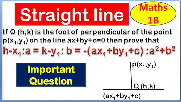 Inter Maths 1b Straight Lines foot of perpendicular theorem