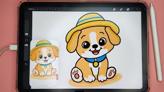 Drawing a Cute Dog in Procreate! 🎨 | iPad Art Tutorial screenshot 4