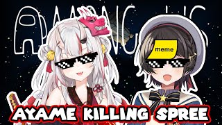 【HoloLive】AMONG US: Hololive Collab Ayame's Killing Spree + Subaru MEME impostor 【English Sub】