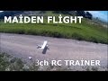 3ch Trainer RC Plane Maiden Flight!