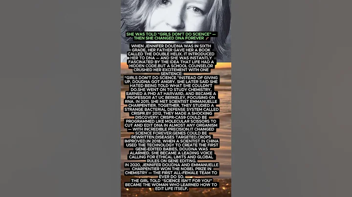 She Was Told Girls Don’t Do Science — Then She Changed DNA Forever 🧬